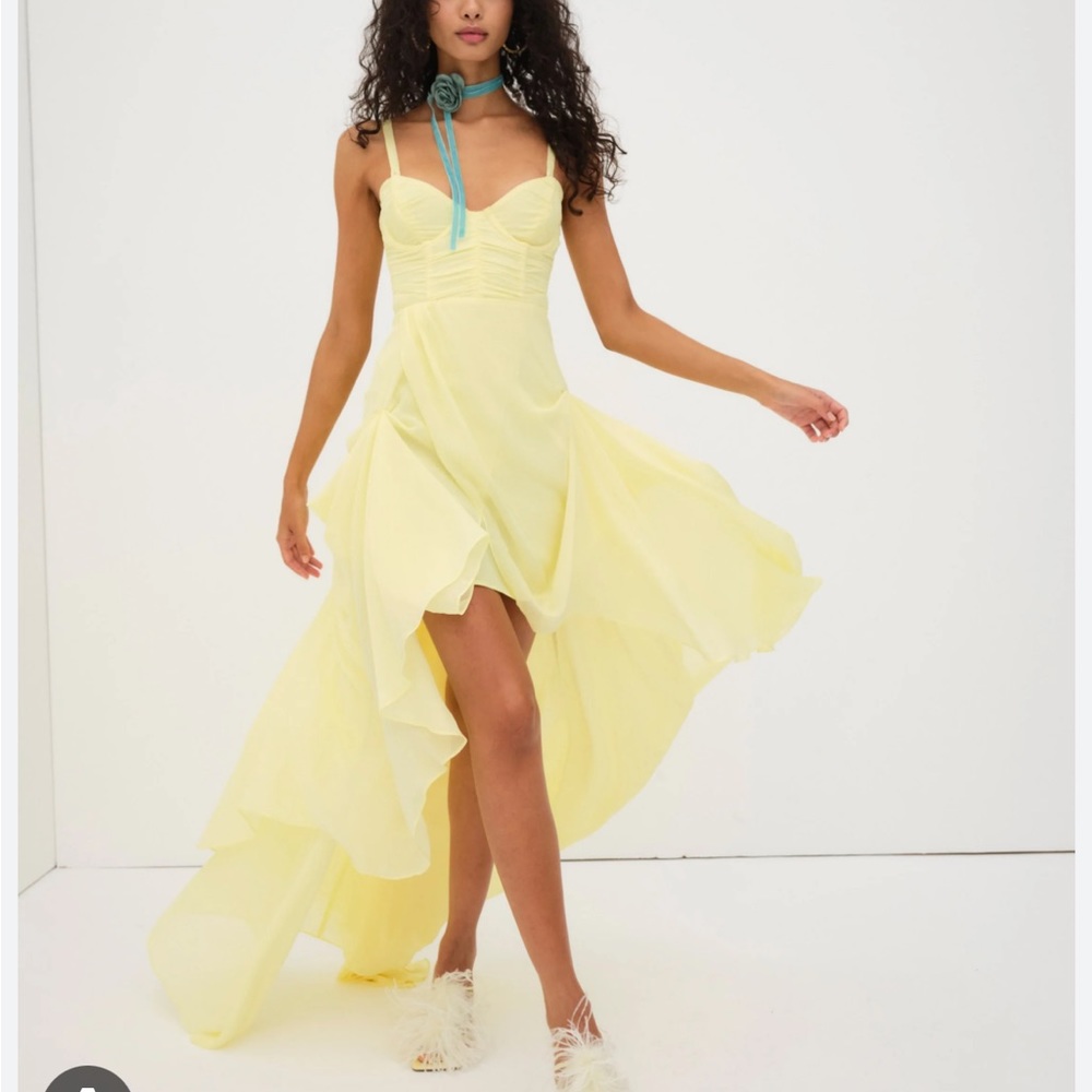 For love & lemons yellow June Maxi Dress